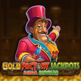 Play the Gold Factory Jackpots Mega Moolah slot by Aurum Signature Studios on Wild Robin Casino